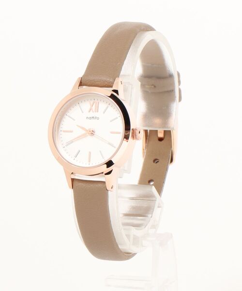 Three Four Time(スリーフォータイム)の「スモールケース合皮ウォッチ / 時計(アナログ腕時計・レディース・ピンク/グレー/ダークグレー/ブラウン・FREE)」の2枚目の写真