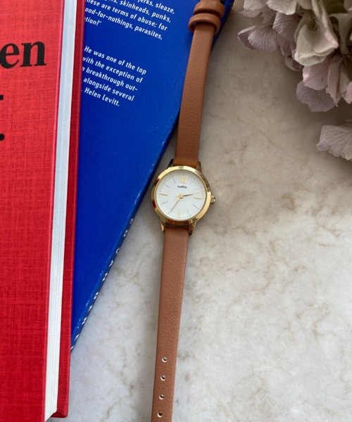 Three Four Time(スリーフォータイム)の「スモールケース合皮ウォッチ / 時計(アナログ腕時計・レディース・ピンク/グレー/ダークグレー/ブラウン・FREE)」の3枚目の写真