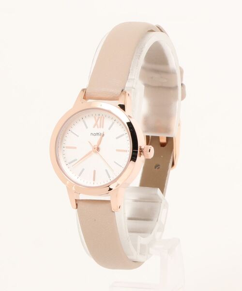 Three Four Time(スリーフォータイム)の「スモールケース合皮ウォッチ / 時計(アナログ腕時計・レディース・ピンク/グレー/ダークグレー/ブラウン・FREE)」の6枚目の写真