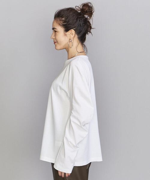 BEAUTY&YOUTH UNITED ARROWS（ビューティーアンドユースユナイテッドアローズ）の「BY 天竺カーブロングスリーブカットソー（Tシャツ/カットソー・レディース・ホワイト/ブラック/コバルトブルー・FREE）」の7枚目の写真
