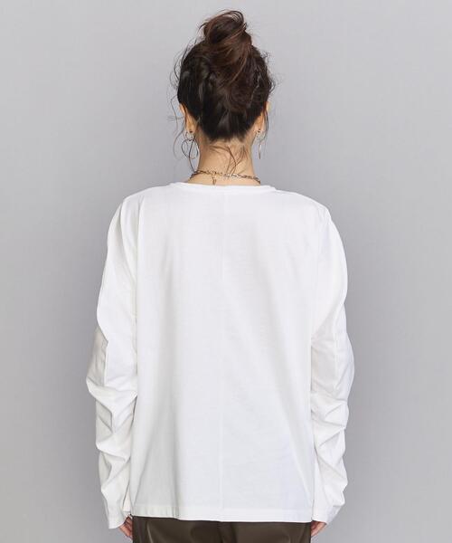 BEAUTY&YOUTH UNITED ARROWS（ビューティーアンドユースユナイテッドアローズ）の「BY 天竺カーブロングスリーブカットソー（Tシャツ/カットソー・レディース・ホワイト/ブラック/コバルトブルー・FREE）」の4枚目の写真