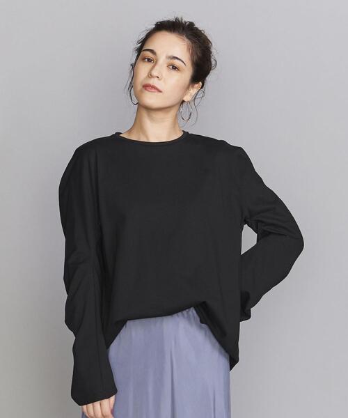 BEAUTY&YOUTH UNITED ARROWS（ビューティーアンドユースユナイテッドアローズ）の「BY 天竺カーブロングスリーブカットソー（Tシャツ/カットソー・レディース・ホワイト/ブラック/コバルトブルー・FREE）」の11枚目の写真