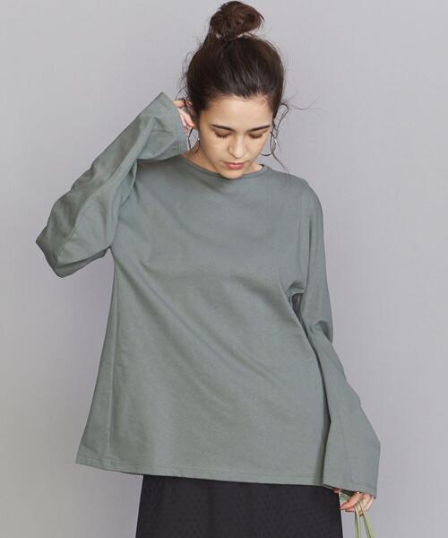 BEAUTY&YOUTH UNITED ARROWS（ビューティーアンドユースユナイテッドアローズ）の「BY 天竺カーブロングスリーブカットソー（Tシャツ/カットソー・レディース・ホワイト/ブラック/コバルトブルー・FREE）」の10枚目の写真