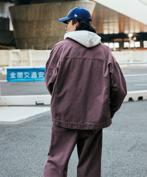 SPOC STORE（スポックストア）の「【SPOC STORE】ウォッシュ加工 ライトダックジャケット（カバーオール・メンズ・パープル/ブラウン・M/L）」の13枚目の写真