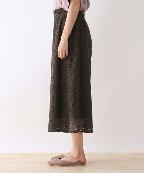 SHOO・LA・RUE（シューラルー）の「◆レーシー柄ガウチョパンツ（その他パンツ・レディース・キャメル/カーキ/ダークブラウン/ブラック・00）」の11枚目の写真