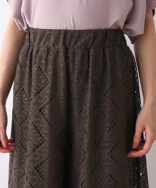 SHOO・LA・RUE（シューラルー）の「◆レーシー柄ガウチョパンツ（その他パンツ・レディース・キャメル/カーキ/ダークブラウン/ブラック・00）」の9枚目の写真