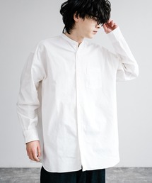 Audience | 日本製 6oz オックスフォードバンドカラー長袖シャツ AUD6267(シャツ/ブラウス)