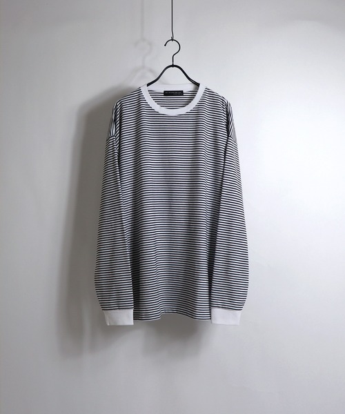 Confirm(コンファーム)の「Confirm / コンファーム ビッグシルエットボーダーロンT(Tシャツ/カットソー・メンズ・ブラック/ホワイト系その他/ブラック系その他/ホワイト・L/M)」の1枚目の写真