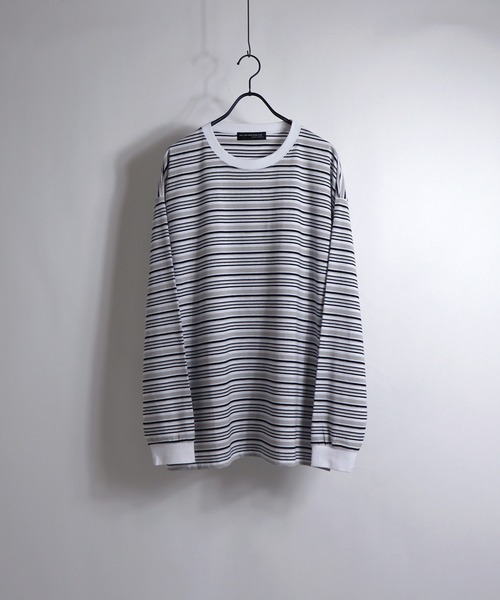 Confirm(コンファーム)の「Confirm / コンファーム ビッグシルエットボーダーロンT(Tシャツ/カットソー・メンズ・ブラック/ホワイト系その他/ブラック系その他/ホワイト・L/M)」の4枚目の写真