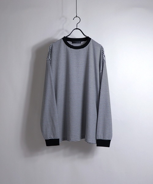 Confirm(コンファーム)の「Confirm / コンファーム ビッグシルエットボーダーロンT(Tシャツ/カットソー・メンズ・ブラック/ホワイト系その他/ブラック系その他/ホワイト・L/M)」の2枚目の写真