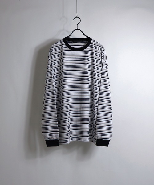 Confirm(コンファーム)の「Confirm / コンファーム ビッグシルエットボーダーロンT(Tシャツ/カットソー・メンズ・ブラック/ホワイト系その他/ブラック系その他/ホワイト・L/M)」の3枚目の写真