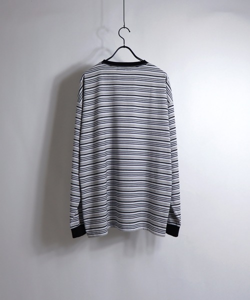 Confirm(コンファーム)の「Confirm / コンファーム ビッグシルエットボーダーロンT(Tシャツ/カットソー・メンズ・ブラック/ホワイト系その他/ブラック系その他/ホワイト・L/M)」の12枚目の写真