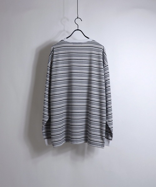 Confirm(コンファーム)の「Confirm / コンファーム ビッグシルエットボーダーロンT(Tシャツ/カットソー・メンズ・ブラック/ホワイト系その他/ブラック系その他/ホワイト・L/M)」の8枚目の写真