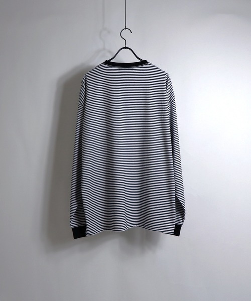 Confirm(コンファーム)の「Confirm / コンファーム ビッグシルエットボーダーロンT(Tシャツ/カットソー・メンズ・ブラック/ホワイト系その他/ブラック系その他/ホワイト・L/M)」の11枚目の写真