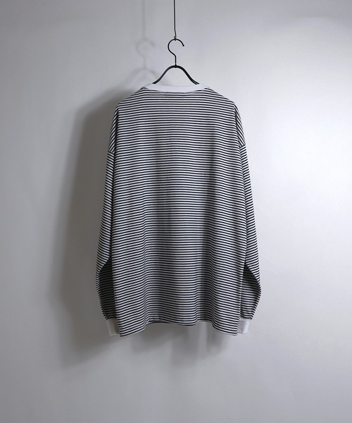Confirm(コンファーム)の「Confirm / コンファーム ビッグシルエットボーダーロンT(Tシャツ/カットソー・メンズ・ブラック/ホワイト系その他/ブラック系その他/ホワイト・L/M)」の6枚目の写真