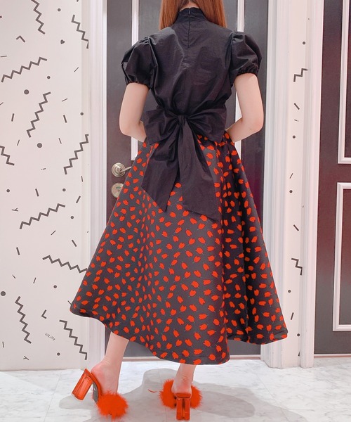 lilLilly（リルリリー）の「チューリップジャガードスカート（スカート・レディース・ピンク/レッド・FREE）」の12枚目の写真