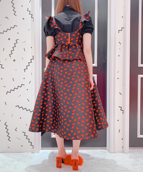 lilLilly（リルリリー）の「チューリップジャガードスカート（スカート・レディース・ピンク/レッド・FREE）」の13枚目の写真