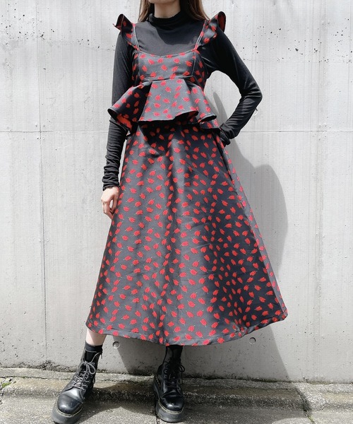 lilLilly（リルリリー）の「チューリップジャガードスカート（スカート・レディース・ピンク/レッド・FREE）」の20枚目の写真