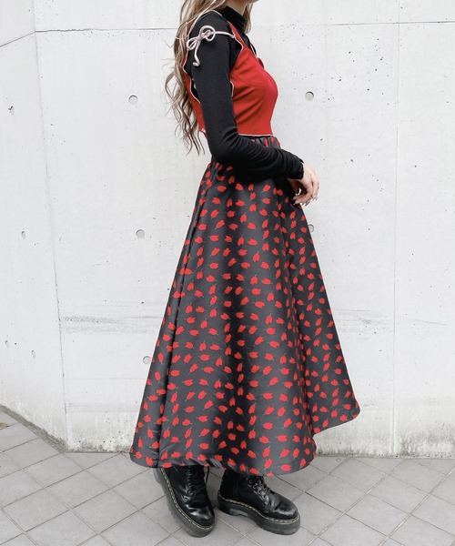 lilLilly（リルリリー）の「チューリップジャガードスカート（スカート・レディース・ピンク/レッド・FREE）」の17枚目の写真