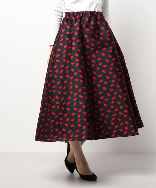 lilLilly（リルリリー）の「チューリップジャガードスカート（スカート・レディース・ピンク/レッド・FREE）」の5枚目の写真