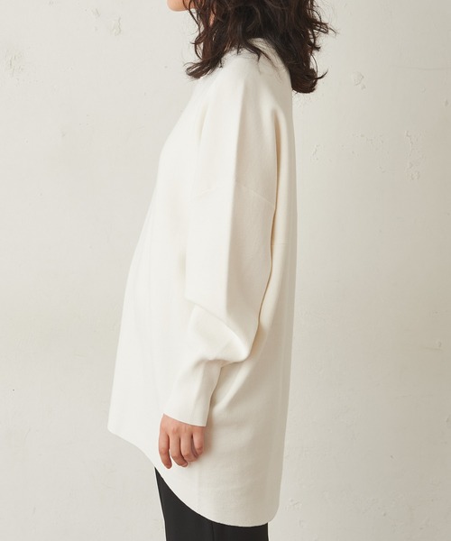 Lui's（ルイス）の「スムース編みクルーネックプルオーバー（ニット/セーター・レディース・オフホワイト/ブラック/グレー・FREE）」の17枚目の写真