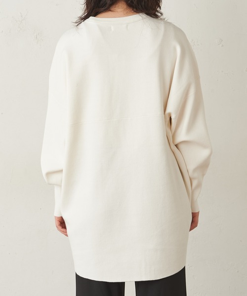 Lui's（ルイス）の「スムース編みクルーネックプルオーバー（ニット/セーター・レディース・オフホワイト/ブラック/グレー・FREE）」の16枚目の写真