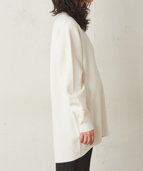 Lui's（ルイス）の「スムース編みクルーネックプルオーバー（ニット/セーター・レディース・オフホワイト/ブラック/グレー・FREE）」の15枚目の写真