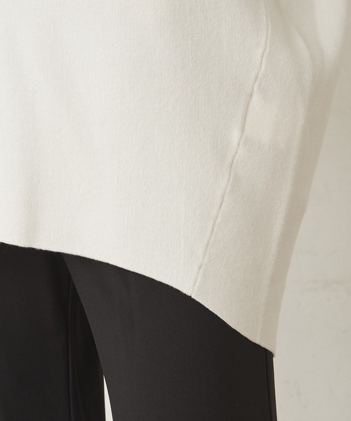 Lui's（ルイス）の「スムース編みクルーネックプルオーバー（ニット/セーター・レディース・オフホワイト/ブラック/グレー・FREE）」の9枚目の写真