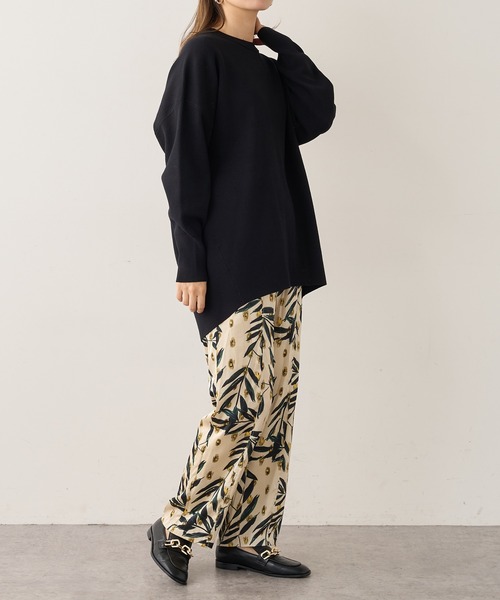 Lui's（ルイス）の「スムース編みクルーネックプルオーバー（ニット/セーター・レディース・オフホワイト/ブラック/グレー・FREE）」の18枚目の写真