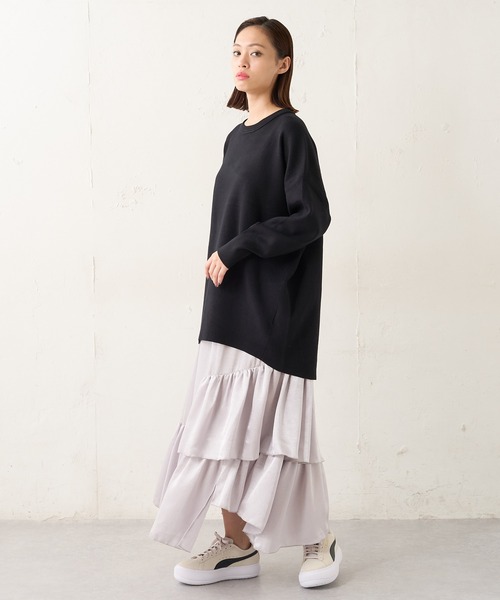 Lui's（ルイス）の「スムース編みクルーネックプルオーバー（ニット/セーター・レディース・オフホワイト/ブラック/グレー・FREE）」の20枚目の写真