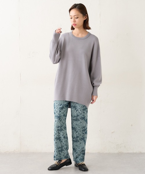 Lui's（ルイス）の「スムース編みクルーネックプルオーバー（ニット/セーター・レディース・オフホワイト/ブラック/グレー・FREE）」の19枚目の写真