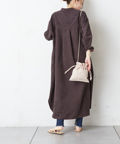 CIAOPANIC TYPY(チャオパニックティピー)の「コーデュロイシャツワンピース(ワンピース・レディース・チャコールグレー/ベージュ/グリーン/アイボリー・ONE SIZE)」の18枚目の写真