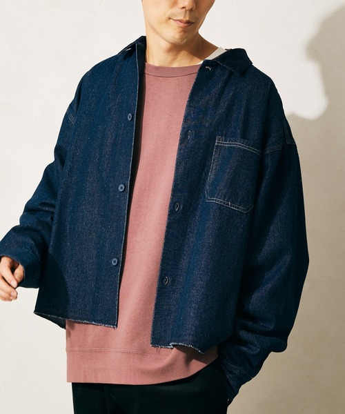 JOURNAL STANDARD relume（ジャーナルスタンダード　レリューム）の「CALIFORNIA ワークショートシャツジャケット（ブルゾン・メンズ・ブラック/ネイビー/オリーブ・MEDIUM/LARGE）」の3枚目の写真