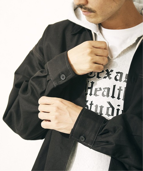 JOURNAL STANDARD relume（ジャーナルスタンダード　レリューム）の「CALIFORNIA ワークショートシャツジャケット（ブルゾン・メンズ・ブラック/ネイビー/オリーブ・MEDIUM/LARGE）」の12枚目の写真