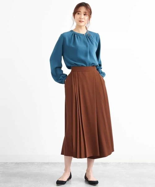 MK MICHEL KLEIN(エムケーミッシェルクラン)の「プリーツガウチョパンツ/洗える(その他パンツ・レディース・ネイビー/ブラウン/ブラウン系その他・40/38)」の22枚目の写真