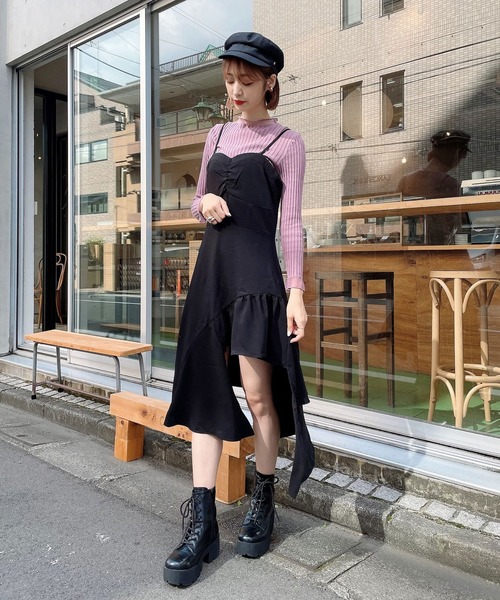 Voyage titty&Co.PETIT（ボヤージュティティアンドコープチ）の「【Voyage titty&Co. PETIT】ネックチュールリブニット（ニット/セーター・レディース・パープル/ベージュ/ブラック/ブルー・FREE）」の10枚目の写真