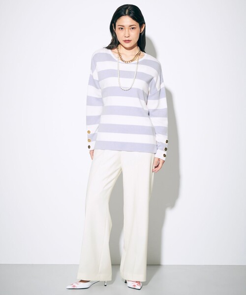 セール】メタル釦付ニットトップ（ニット/セーター）｜GRACE 