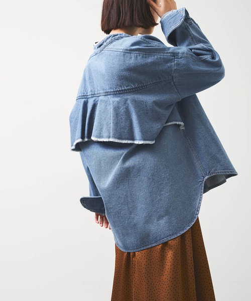 HERENCIA（ヘレンチア）の「バックシャン フリル デニム バンド