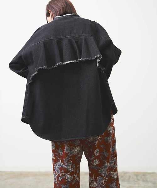 【新品・未使用】Herencia バックフリルデニムブラウス ZAK_3906.jpg?crop=center&