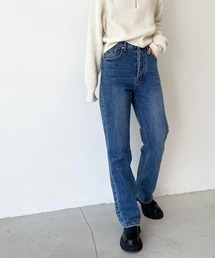 CANAL JEAN | via j(ヴィアジェイ) ハイウエストストレートデニムパンツ(デニムパンツ)