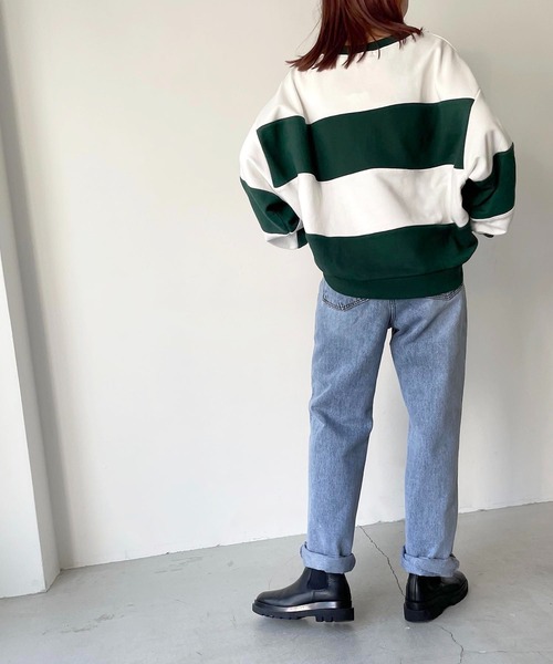 CANAL JEAN（キャナルジーン）の「via j(ヴィアジェイ) ハイウエストストレートデニムパンツ（デニムパンツ・レディース・インディゴブルー/ブルー・SMALL/MEDIUM）」の19枚目の写真