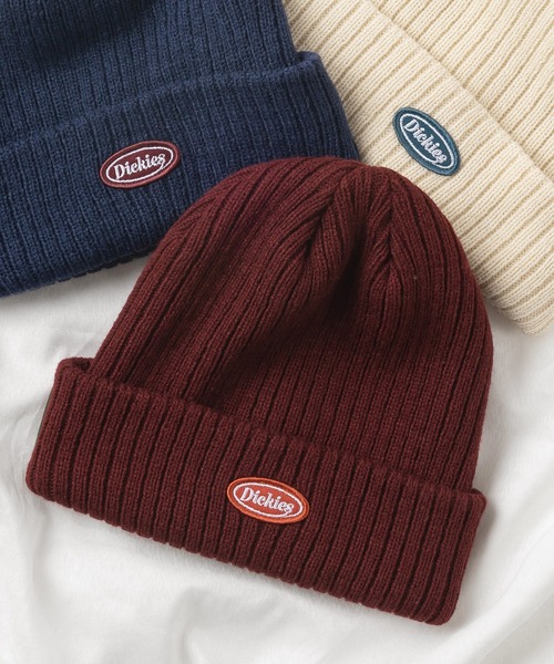Dickies（ディッキーズ）の「【Dickies/ディッキーズ】ブランドロゴ ワンポイント ワッチキャップ/帽子（ニットキャップ/ビーニー・レディース・オフホワイト/ブラック/ネイビー/ワイン/オリーブ/グレー/オレンジ/インディゴブルー・FREE）」の7枚目の写真