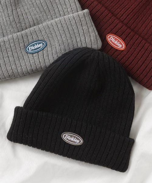 Dickies（ディッキーズ）の「【Dickies/ディッキーズ】ブランドロゴ ワンポイント ワッチキャップ/帽子（ニットキャップ/ビーニー・レディース・オフホワイト/ブラック/ネイビー/ワイン/オリーブ/グレー/オレンジ/インディゴブルー・FREE）」の4枚目の写真