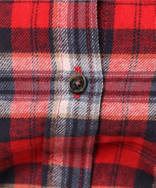 DISCOAT（ディスコート）の「【Discoat】ML展開あり　ネル起毛チェック2WAYシャツ（シャツ/ブラウス・レディース・ブラック/レッド/ダークブルー・LARGE/MEDIUM）」の7枚目の写真