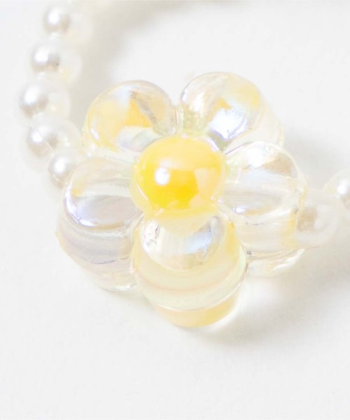 WEGO（ウィゴー）の「WEGO/フラワーパールリング（リング・レディース・パープル/イエロー・FREE）」の6枚目の写真