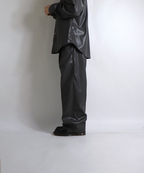 Confirm（コンファーム）の「Confirm / コンファーム 【セットアップ対応】シンセティックレザーワイドパンツ（その他パンツ・メンズ・ブラック/グレー/ベージュ/ブラウン・M/L）」の15枚目の写真