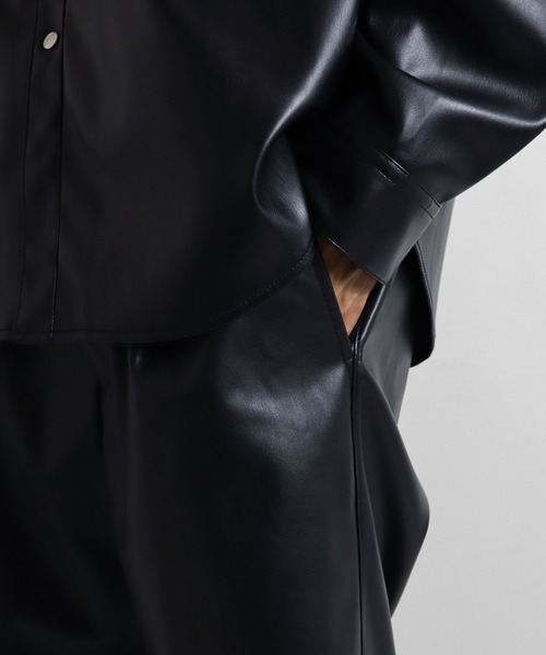 Confirm（コンファーム）の「Confirm / コンファーム 【セットアップ対応】シンセティックレザーワイドパンツ（その他パンツ・メンズ・ブラック/グレー/ベージュ/ブラウン・M/L）」の19枚目の写真