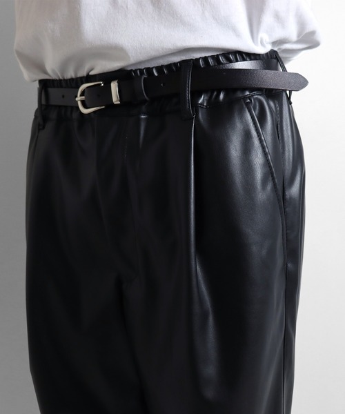 Confirm（コンファーム）の「Confirm / コンファーム 【セットアップ対応】シンセティックレザーワイドパンツ（その他パンツ・メンズ・ブラック/グレー/ベージュ/ブラウン・M/L）」の18枚目の写真