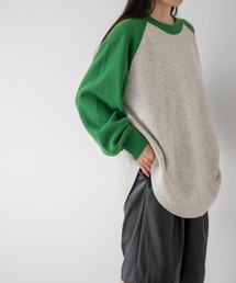 yuw | RAGLAN KNIT PULLOVER　217957(ニット/セーター)