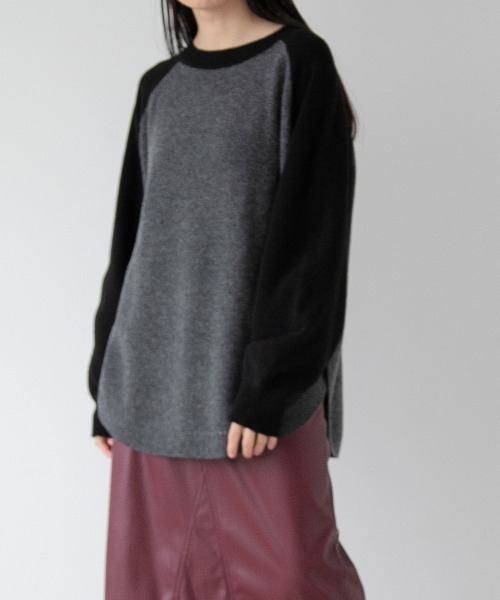 yuw（ユウ）の「RAGLAN KNIT PULLOVER 217957（ニット/セーター）」 - WEAR